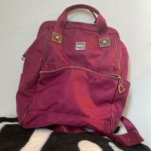 burgundy backpack